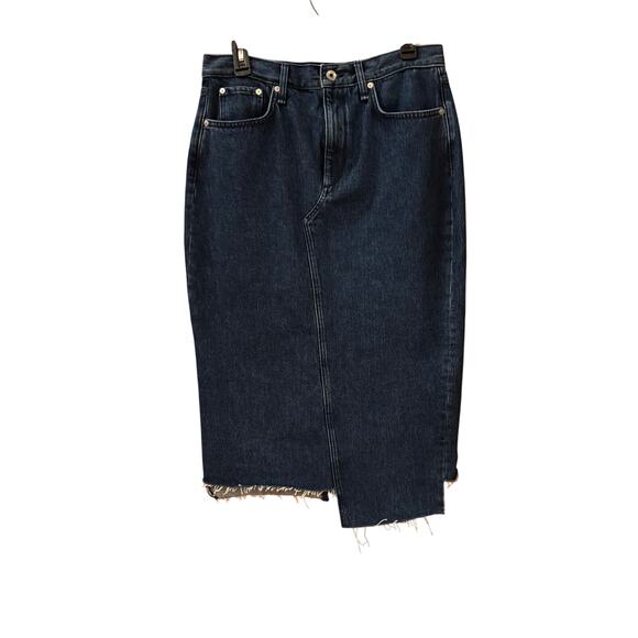 RAG & BONE Sukato Denim Skirt Women's Size 29 color Gates Asymmetric Denim ( new - Picture 2 of 7
